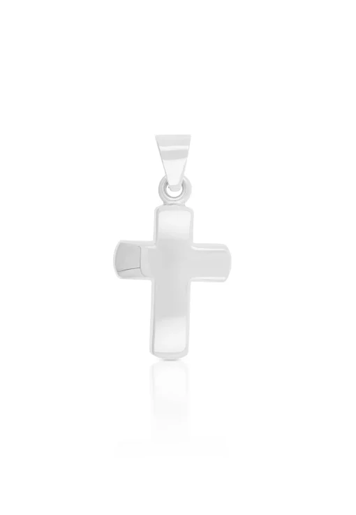 Anhänger Balken-Kreuz Weissgold 750, 18x9mm