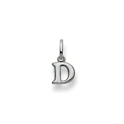 Anhänger Buchstabe D Weissgold 750, 12x6mm