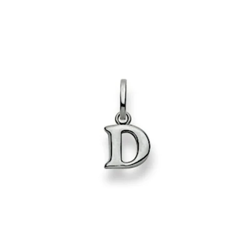 Anhänger Buchstabe D Weissgold 750, 12x6mm
