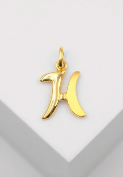 Anhänger Buchstabe H Gelbgold 750, 20x13mm
