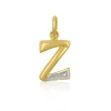 Anhänger Buchstabe Z Bicolor Gelb-/Weissgold 750 Diamant 0.01.00ct. 21x10mm