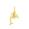 Anhänger Delfin Gelbgold 750, 14x8mm
