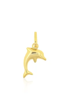 Anhänger Delfin Gelbgold 750, 14x8mm