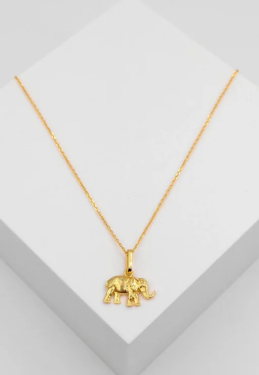 Anhänger Elefant Gelbgold 750, 17x15mm