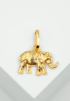 Anhänger Elefant Gelbgold 750, 17x15mm