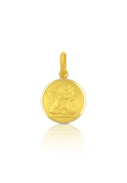 Anhänger Engel Gelbgold 750, 22x14mm