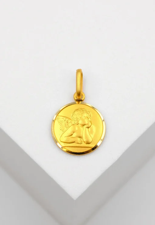 Anhänger Engel Gelbgold 750, 22x14mm