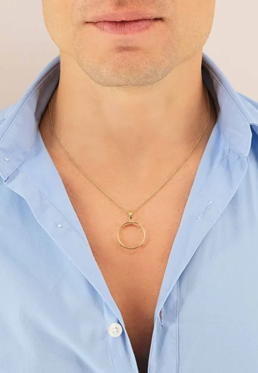 Anhänger 20er Vreneli-Fassung Gelbgold 750, 31x24mm