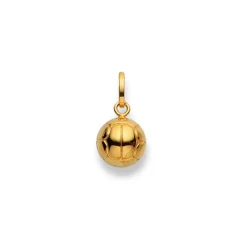 Anhänger Fussball Gelbgold 750, 16x9mm