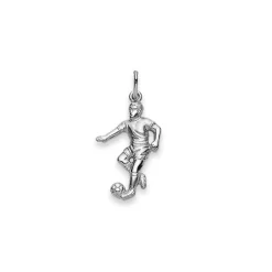 Anhänger Fussball Silber 925, 29x15mm
