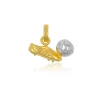 Anhänger Fussballschuh Bicolor Gelb-/Weissgold 750, 16x15mm