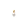 Anhänger Gelbgold 750 Süsswasserperle 13x7mm
