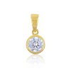 Anhänger Gelbgold 750 Zirkonia, 15x8mm