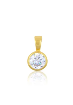 Anhänger Gelbgold 750 Zirkonia, 14x9mm