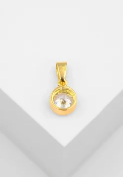 Anhänger Gelbgold 750 Zirkonia, 15x8mm