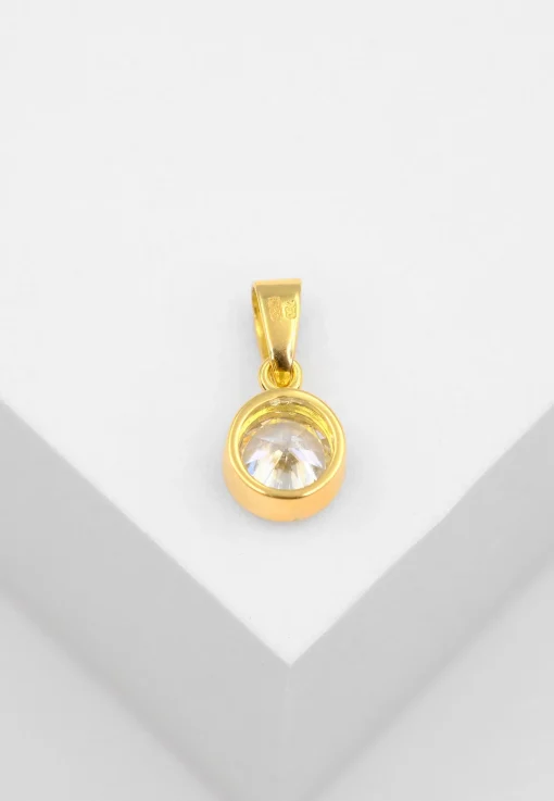 Anhänger Gelbgold 750 Zirkonia, 15x8mm