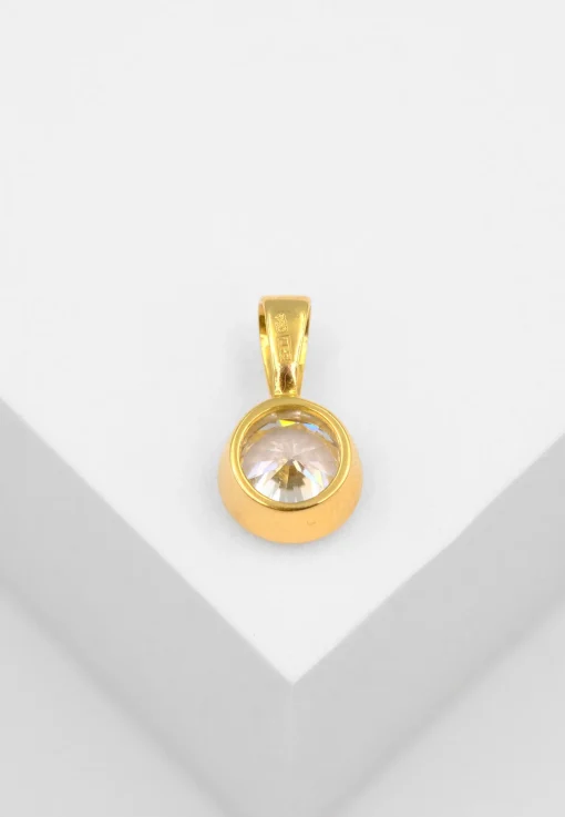 Anhänger Gelbgold 750 Zirkonia, 14x9mm