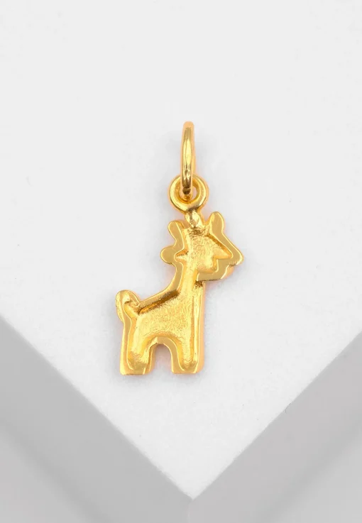 Anhänger Giraffe Gelbgold 750, 19x9mm