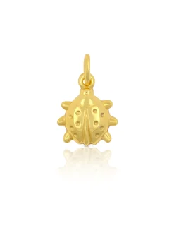 Anhänger Glückskäfer Gelbgold 750, 16x10mm