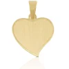 Anhänger Gravurplatte Herz Gelbgold 750, 19x15mm