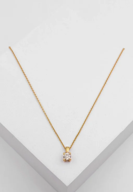 Anhänger 4-Griff-Fassung Diamant 0.50ct. Gelbgold 750