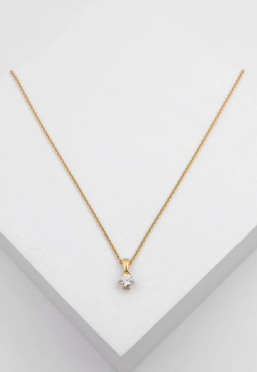 Anhänger 6-Griff-Fassung Diamant 0.25ct. Gelbgold 750