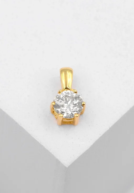 Anhänger 6-Griff-Fassung Diamant 0.50ct. Gelbgold 750