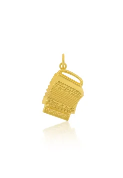 Anhänger Handharmonika Gelbgold 750, 28x16mm