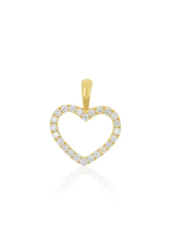 Anhänger Herz Gelbgold 750 Diamant 0.12ct. 10X9mm