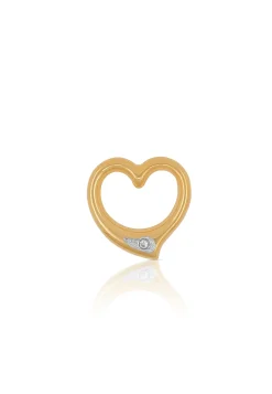 Anhänger Herz Gelbgold 750 Diamant 0.02ct. 12x12mm