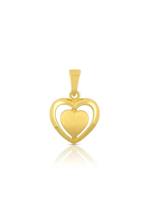 Anhänger Herz Gelbgold 750, 18x13mm