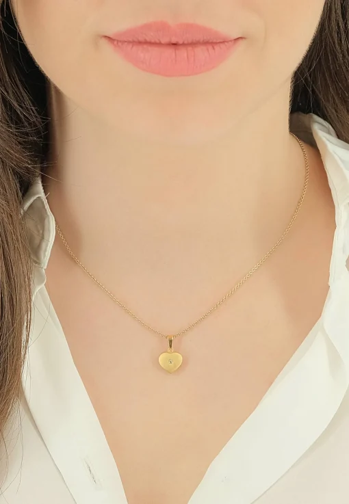 Anhänger Herz Gelbgold 750, 15x10mm