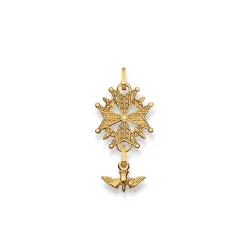 Anhänger Hugenottenkreuz Gelbgold 750, 33x15mm