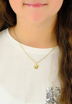 Anhänger Hund Gelbgold 750, 15x12mm