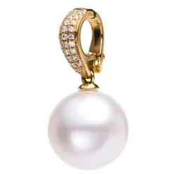 Anhänger 750/18K Gelbgold Clip Diamant 0.11ct.
