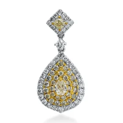 Anhänger 750/18K Gelbgold/Weissgold Diamant 1.43ct.
