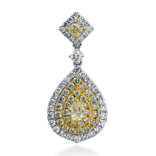 Anhänger 750/18K Gelbgold/Weissgold Diamant 1.43ct.