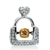 Anhänger 750/18K Gelbgold/Weissgold Diamant 0.14ct.