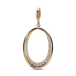 Anhänger 585/14K Roségold Diamant 0.1ct.