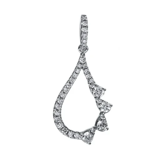 Anhänger 750/18K Weissgold Diamant 0.29ct.
