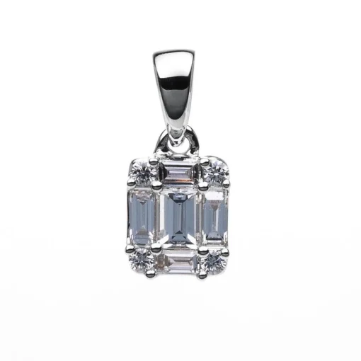 Anhänger 750/18K Weissgold Diamant 0.28ct.