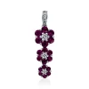 Anhänger 750/18K Weissgold Diamant 0.17ct. Rubin 1.19ct.