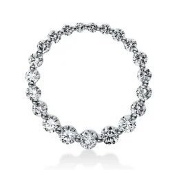 Anhänger 750/18K Weissgold Kreis Diamant 1.22ct.