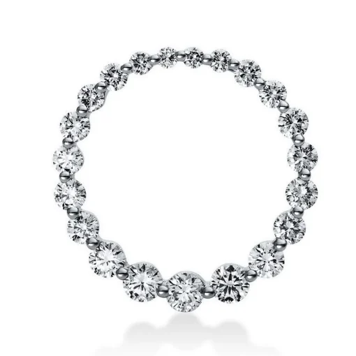 Anhänger 750/18K Weissgold Kreis Diamant 1.22ct.