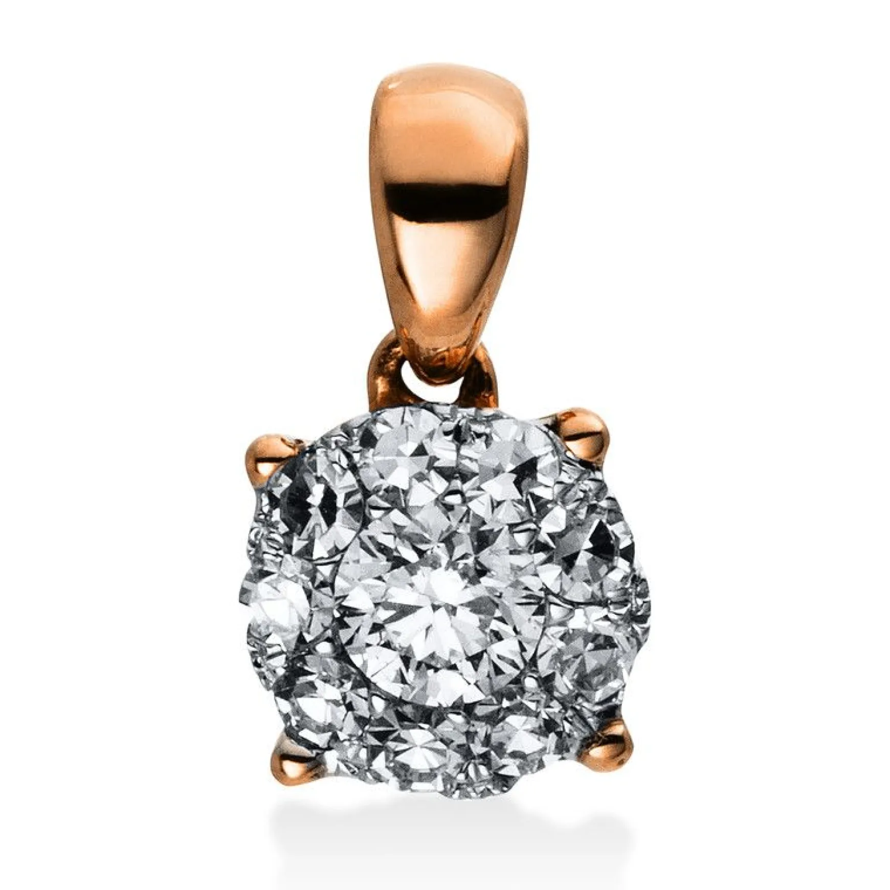 Anhänger 750/18K Weissgold/Rotgold Diamant 0.38ct.