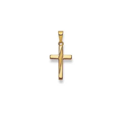 Anhänger Kreuz Gelbgold 750, 26x12mm