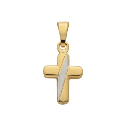 Anhänger Kreuz Gelbgold 750, 18x9mm