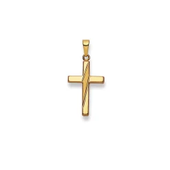 Anhänger Kreuz Gelbgold 750, 29x14mm