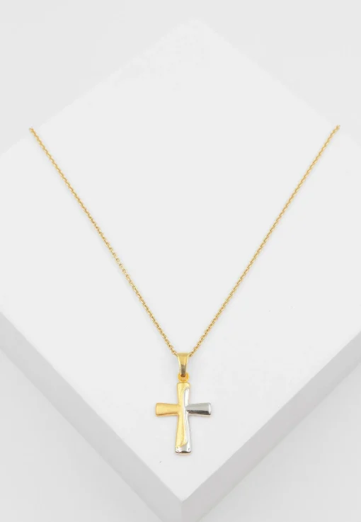 Anhänger Kreuz Gelbgold 750, 23x13mm