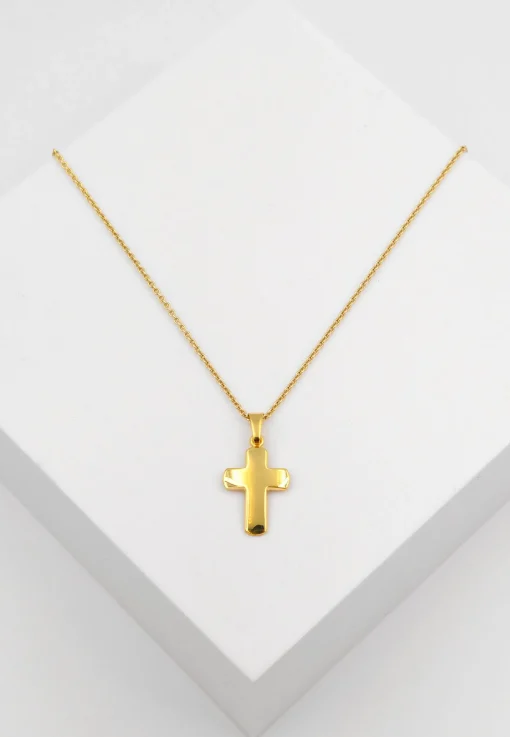 Anhänger Kreuz Gelbgold 750, 23x11mm